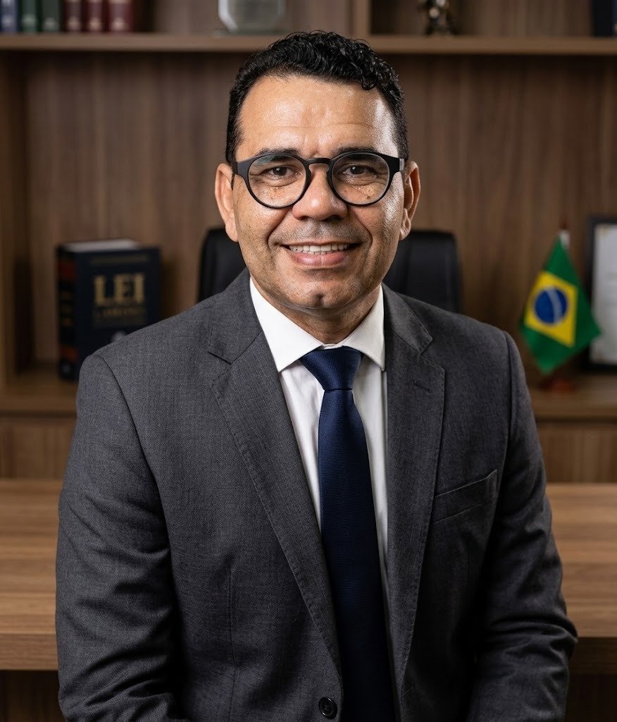 Dr. Felisberto, advogado, em seu escritório em Fortaleza